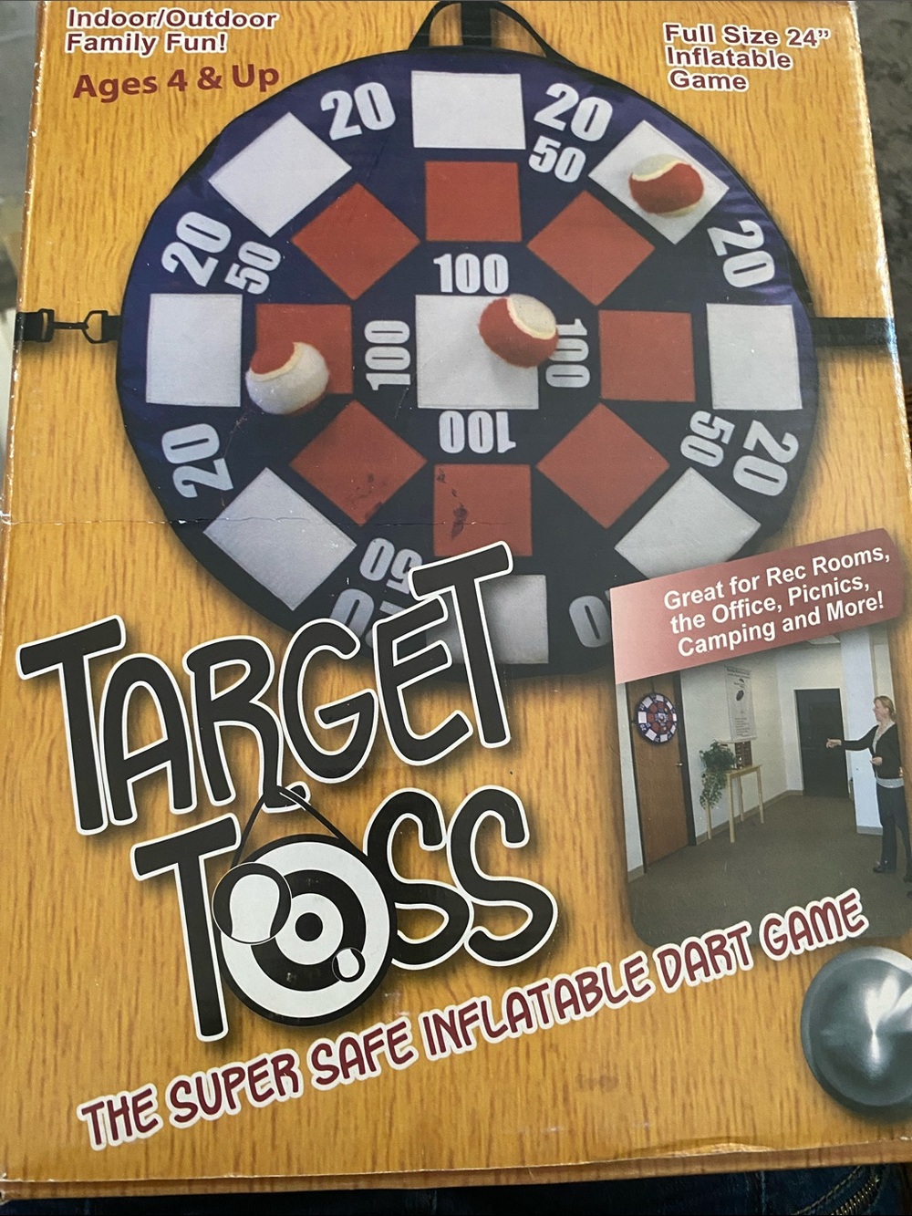 Target Toss Inflatable Dart Game – Navy, Red & White